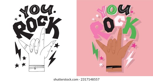 Cute hand drawn doodle lettering postcard, t-shirt design, tee art, mug print.
