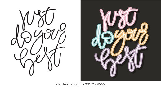 Cute hand drawn doodle lettering postcard, t-shirt design, tee art, mug print.