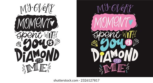 Cute hand drawn doodle lettering . T-shirt design, mug print, tee design, lettering art.