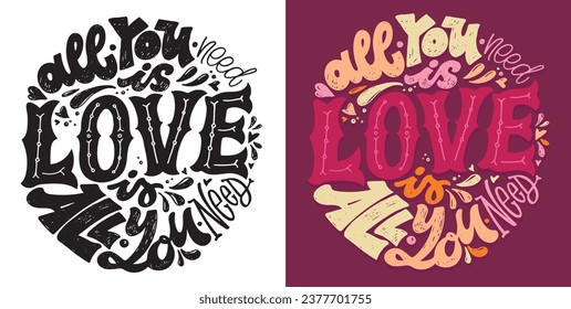 Cute hand drawn doodle lettering postcard. T-shirt design, bag print, mug print.