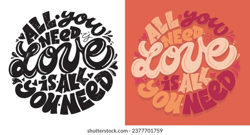 Cute hand drawn doodle lettering postcard. T-shirt design, bag print, mug print.