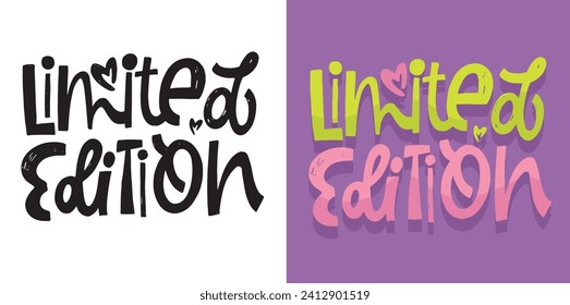 Cute hand drawn doodle lettering postcard. T-shirt design, fashion art letetring. 100% vector file