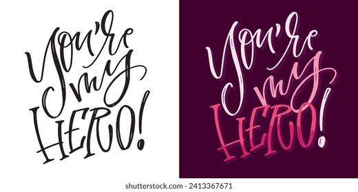 Cute hand drawn doodle lettering postcard. T-shirt design, fashion art letetring. 100% vector file