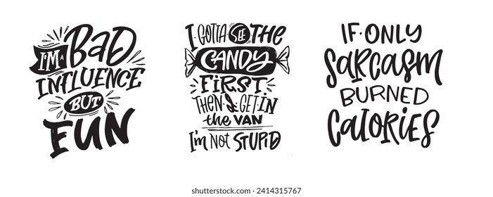 Cute hand drawn doodle lettering postcard. T-shirt design, fashion art letetring. 100% vector file
