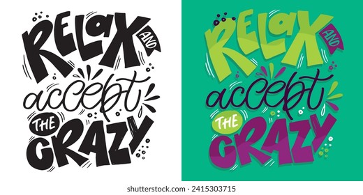 Cute hand drawn doodle lettering postcard - lettering print art. T-shirt design. 100% vector file.