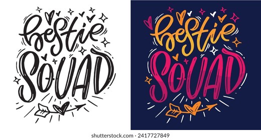 Cute hand drawn doodle lettering postcard, lettering print t-shirt design, 100% vector design.
