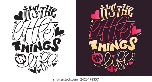 Cute hand drawn doodle lettering postcard. T-shirt design, fashion art letetring. 100% vector file