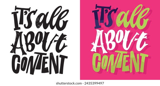 Cute hand drawn doodle lettering postcard. T-shirt design, fashion art letetring. 100% vector file