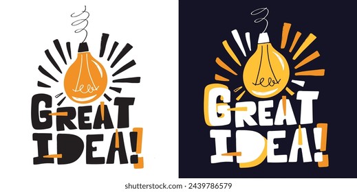 Cute hand drawn doodle lettering postcard, lettering quote. 100% vector image