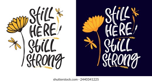 Cute hand drawn doodle lettering postcard, lettering quote. 100% vector image