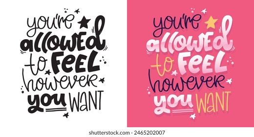 Cute hand drawn doodle lettering quote. Lettering pring for t-shirt, mug, shopper, clothes
100% vector image. Hand drawn doodle lettering image.