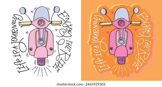 Cute hand drawn doodle lettering quote. Lettering fot t-shirt design, mug print, bag print, clothes fashion. 100% hand drawn vector image.