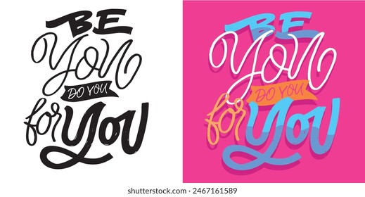 Cute hand drawn doodle lettering quote. Lettering for t-shirt design, mug print, bag print, clothes fashion. 100% hand drawn vector image.