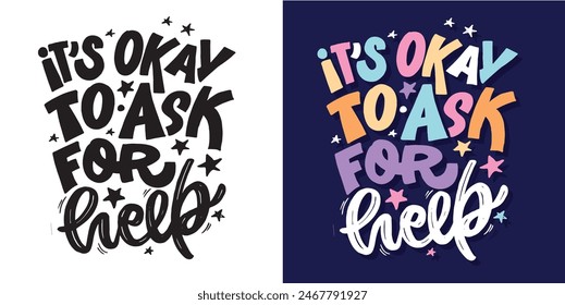 Cute hand drawn doodle lettering quote about life. Lettering for t-shirt design, mug print, bag print, clothes fashion. 100% hand drawn vector image.