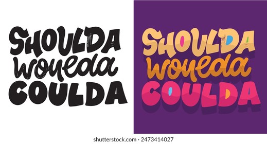 Lindo dibujado a mano doodle letra cita. Letras para el diseño de la camiseta, impresión de la taza, impresión del bolso, moda de la ropa. 100% dibujado a mano Imagen de Vector.