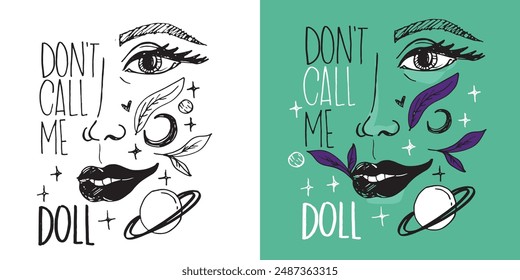 Cute hand drawn doodle lettering quote. Lettering for t-shirt design, mug print, bag print, clothes fashion. 100% hand drawn vector image.