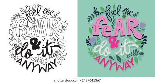 Cute hand drawn doodle lettering quote. Lettering for t-shirt design, mug print, bag print, clothes fashion. 100% hand drawn vector image.