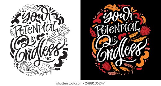 Cute hand drawn doodle lettering quote. Lettering for t-shirt design, mug print, bag print, clothes fashion. 100% hand drawn vector image.