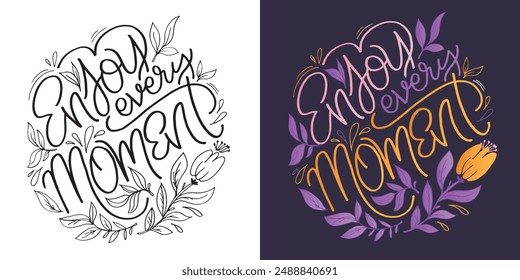 Cute hand drawn doodle lettering quote. Lettering for t-shirt design, mug print, bag print, clothes fashion. 100% hand drawn vector image.