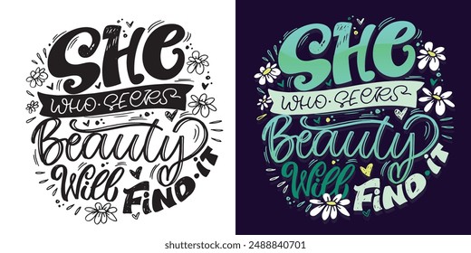 Cute hand drawn doodle lettering quote. Lettering for t-shirt design, mug print, bag print, clothes fashion. 100% hand drawn vector image.