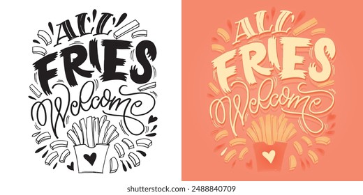 Cute hand drawn doodle lettering quote. Lettering for t-shirt design, mug print, bag print, clothes fashion. 100% hand drawn vector image.