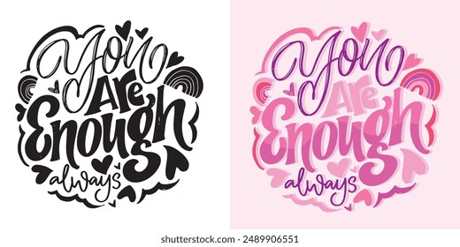 Cute hand drawn doodle lettering quote. Lettering for t-shirt design, mug print, bag print, clothes fashion. 100% hand drawn vector image.	