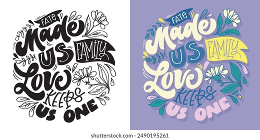Cute hand drawn doodle lettering quote. Lettering for t-shirt design, mug print, bag print, clothes fashion. 100% hand drawn vector image.