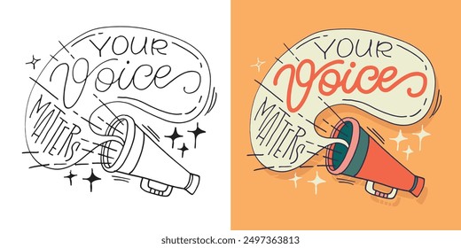 Cute hand drawn doodle lettering quote. Lettering for t-shirt design, mug print, bag print, clothes fashion. 100% hand drawn vector image.