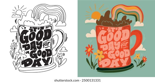 Cute hand drawn doodle lettering quote. Lettering for t-shirt design, mug print, bag print, clothes fashion. 100% hand drawn vector image.