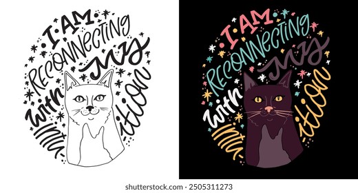 Cute hand drawn doodle lettering quote. Lettering for t-shirt design, mug print, bag print, clothes fashion. 100% hand drawn vector image.