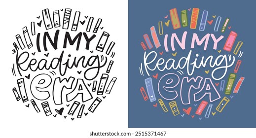 Cute hand drawn doodle lettering quote about Books. Reading more. Lettering for t-shirt design, mug print, bag print, clothes fashion. 100% hand drawn vector image.