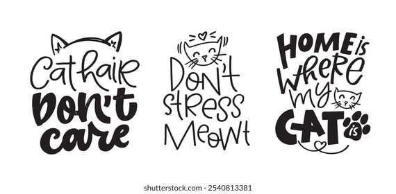 Cute hand drawn doodle lettering quote about pet. Lettering for t-shirt design, mug print, bag print, clothes fashion. 100% hand drawn vector image.