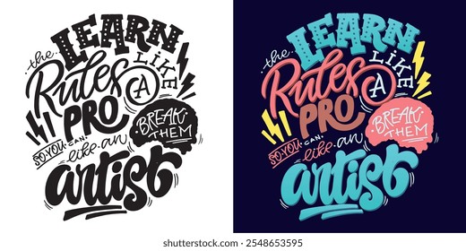 Linda cita de letras de doodle dibujadas a mano. Letras para el diseño de la camiseta, impresión de la taza, impresión del bolso, moda de la ropa. Imagen de Vector 100% dibujado a mano.