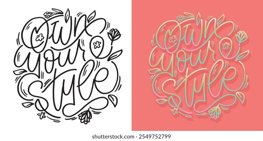 Cute hand drawn doodle lettering quote. Lettering for t-shirt design, mug print, bag print, clothes fashion. 100% hand drawn vector image.