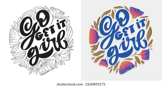 Cute hand drawn doodle lettering quote. Lettering for t-shirt design, mug print, bag print, clothes fashion. 100% hand drawn vector image.