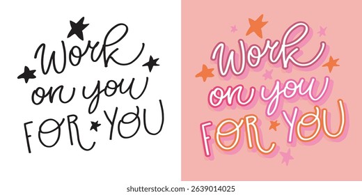 Cute hand drawn doodle lettering quote. Lettering for t-shirt design, mug print, bag print, clothes fashion. 100% hand drawn vector image.