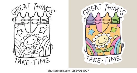 Cute hand drawn doodle lettering quote. Lettering for t-shirt design, mug print, bag print, clothes fashion. 100% hand drawn vector image.