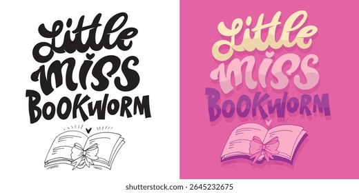 Cute hand drawn doodle lettering quote about books and reading. Lettering for t-shirt design, mug print, bag print, clothes fashion. 100% hand drawn vector image.