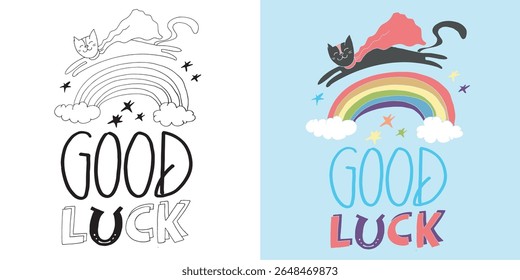 Cute hand drawn doodle lettering quote. Lettering for t-shirt design, mug print, bag print, clothes fashion. 100% hand drawn vector image.