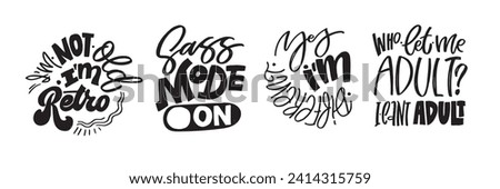 Cute hand drawn doodle lettering postcard. T-shirt design, fashion art letetring. 100% vector file
