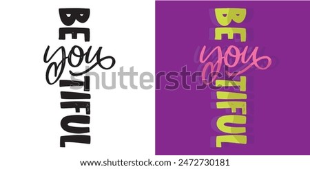Cute hand drawn doodle lettering quote. Lettering for t-shirt design, mug print, bag print, clothes fashion. 100% hand drawn vector image.