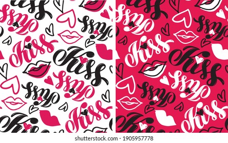 Cute hand drawn doodle love pattern background with heart. Love you. Valentines Day - cute label art. T-shirt design