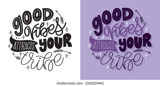 Cute hand drawn doodle motivation lettering phrase postcard. Lettering art label. T-shirt design, mug print.