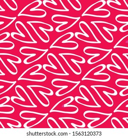 Cute hand drawn doodle pattern background with heart