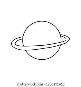 Saturn Rings One Planets Solar System Stock Vector (Royalty Free ...