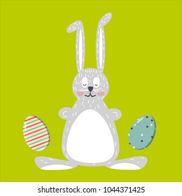 Cute Hand Drawn Easter Bunny
