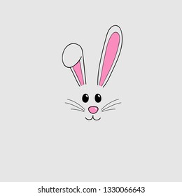 Cute hand drawn Easter bunny. Vector