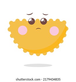 Cute hand drawn emoji on white background