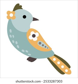 Cute hand drawn fairy bird