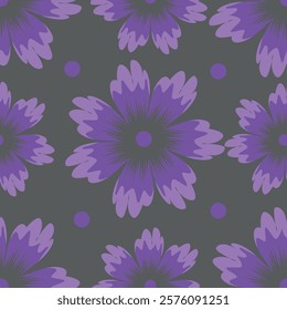 Cute hand drawn feminine seamless pattern with wildflowers